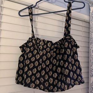 Zara Printed Crop Tank Top XL